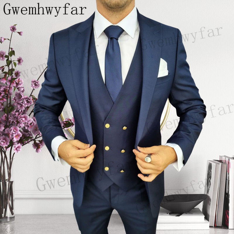 Formal Men Party Wear Jacket - Gwenhwyfar-Costume de Smoking à Revers pour
