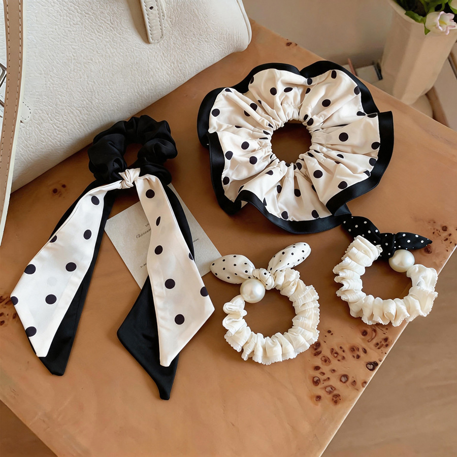 Satin Bow Tie - Chouchous en satin noir et blanc