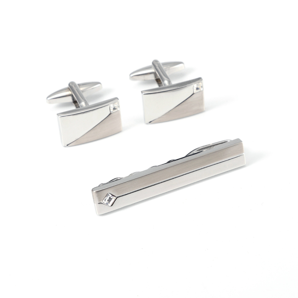 Cufflinks Silver Set - Ensemble de boutons de manchette et