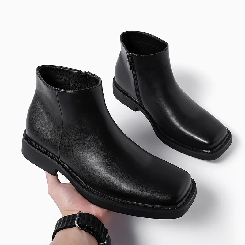 Men Formal Wear With Boots - Noir nouvelle mode hommes chaussures en