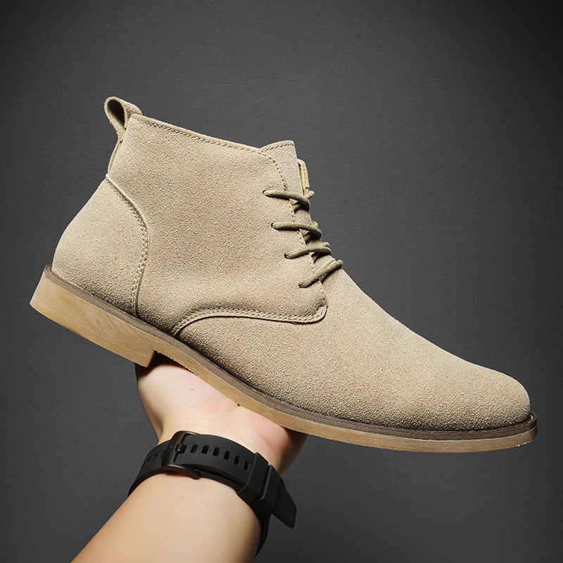 Men Formal Wear With Boots - Bottines Chelsea marron de style britannique