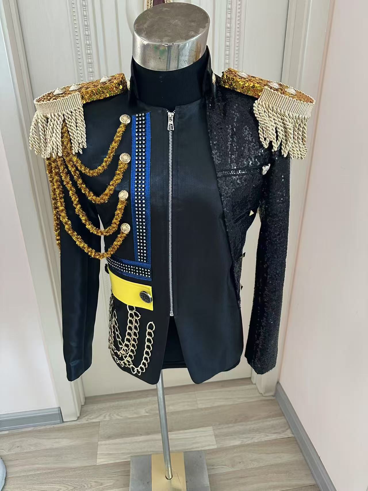 Men Formal Party Wear Dress - Veste royale à franges pour hommes,