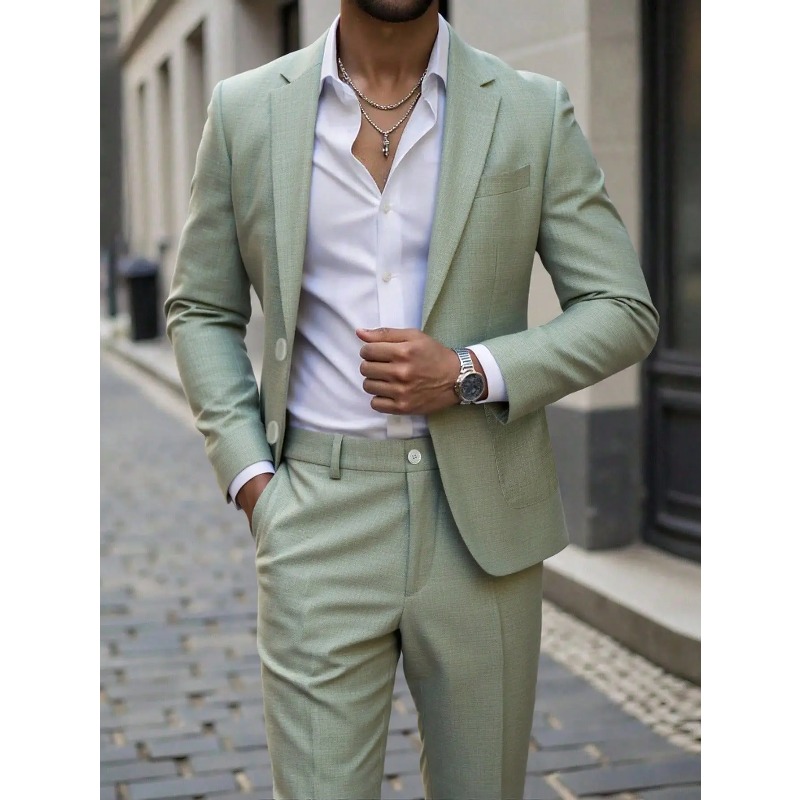 Men'S Formal Dinner Wear - Ensemble Costume et Pantalon Homme Couleur