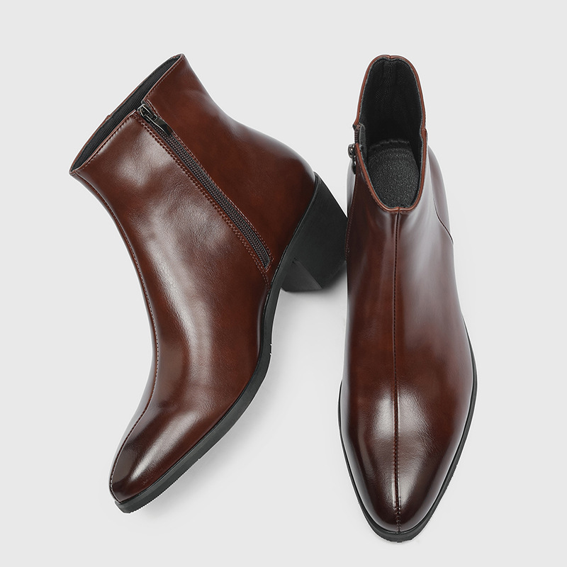 Men Formal Wear With Boots - Nouvelles chaussures en cuir vintage britanniques