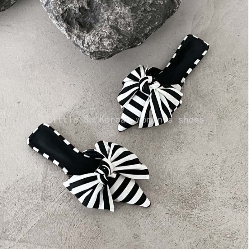 Satin Bow Tie - Mules de luxe de créateur à