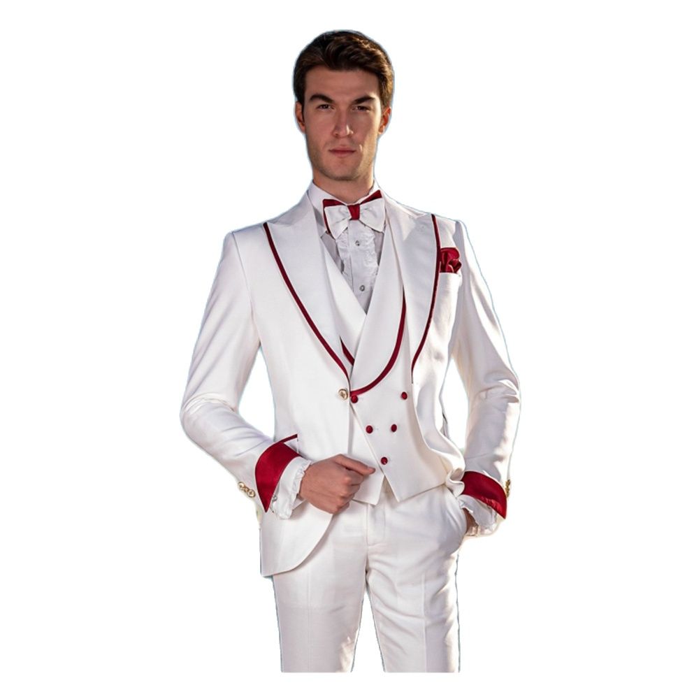 Men Formal Party Wear Dress - Costume Blanc sur Mesure pour Homme,