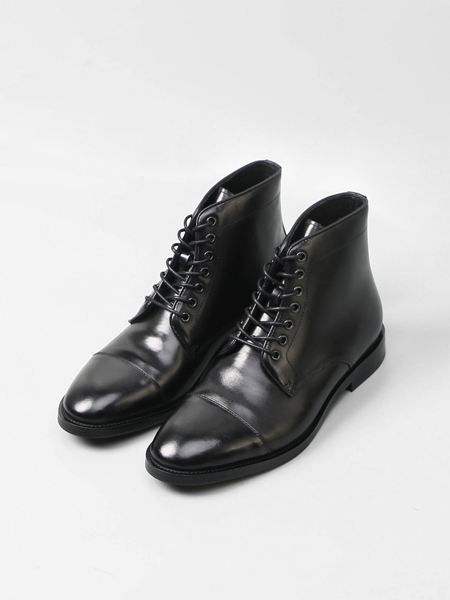 Men Formal Wear With Boots - Bottes à lacets classiques en cuir