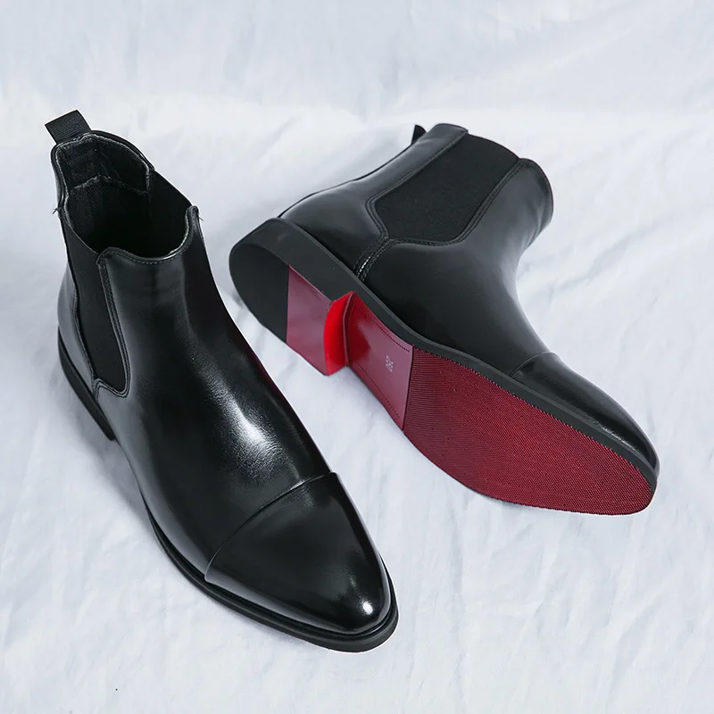 Men Formal Wear With Boots - Bottes de rinçage d'affaires pour hommes,