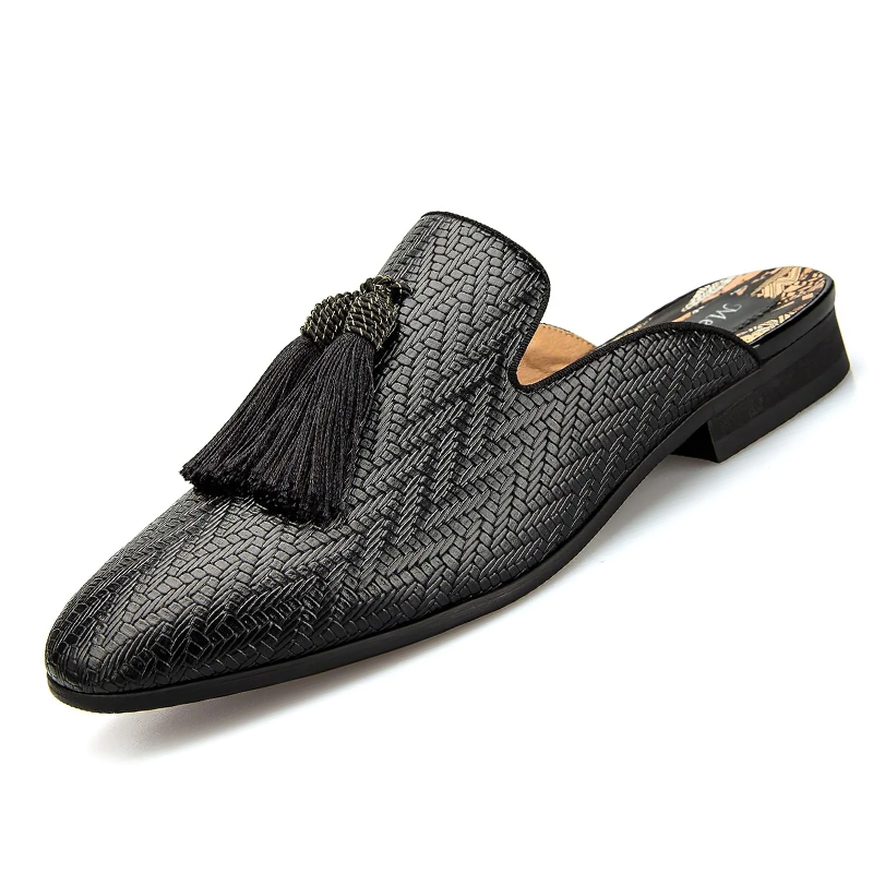 Men'S Formal Wear Slippers - Pantoufles en cuir respirantes pour hommes,