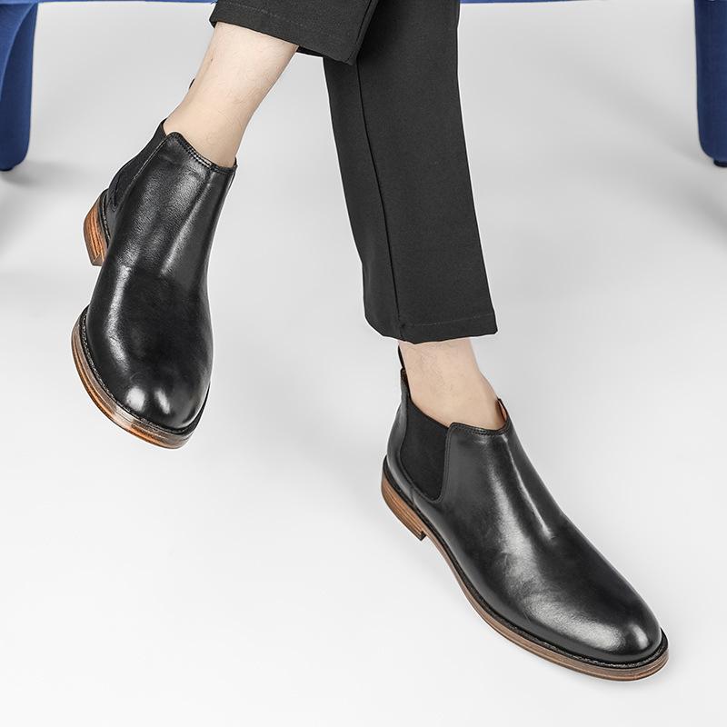 Men Formal Wear With Boots - Hommes d'affaires mode robe bottes en