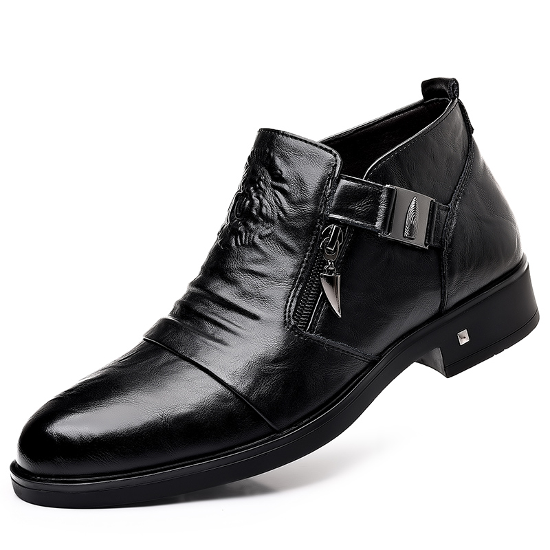 Men Formal Wear With Boots - Hommes rétro tête de Lion fermeture