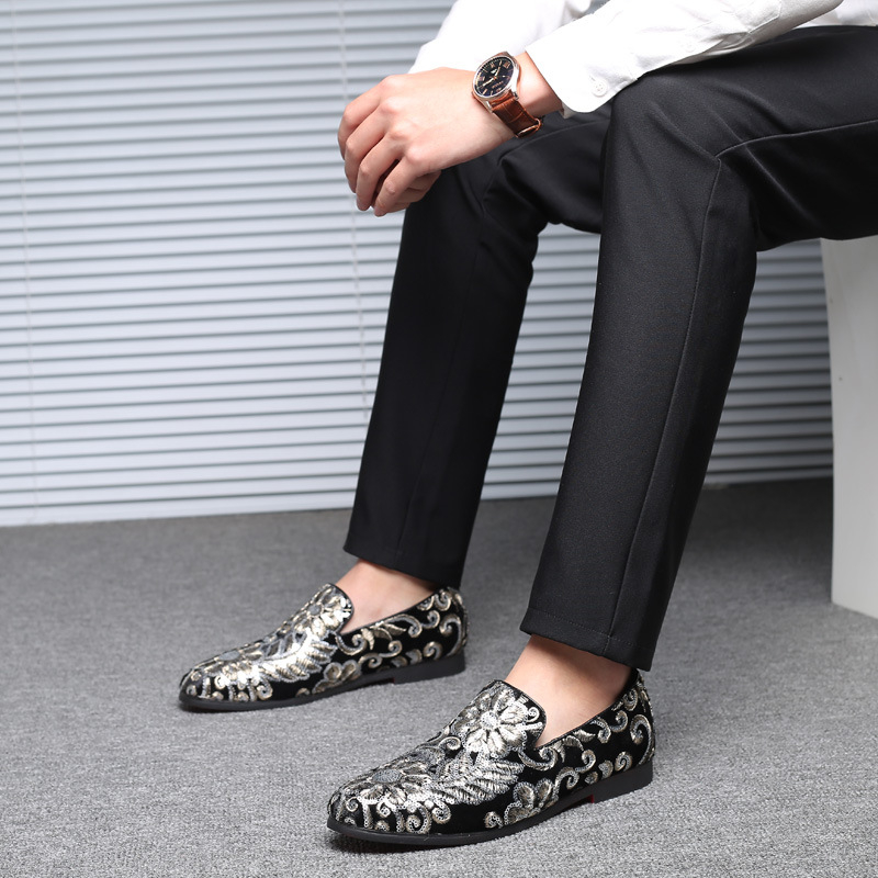 Men'S Formal Wear Slippers - Mocassins en velours pour hommes avec