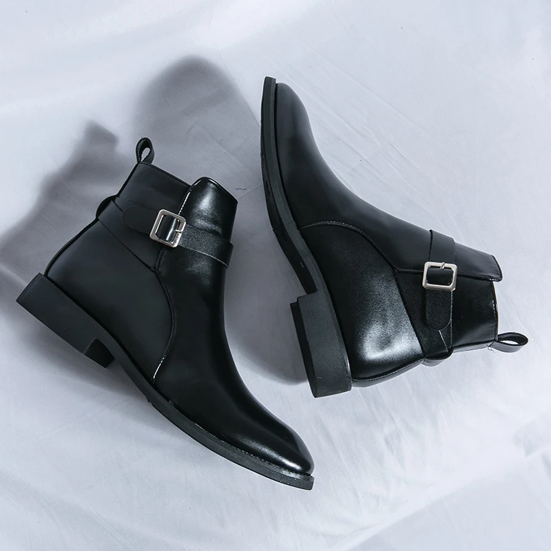 Bottes en cuir pointues pour h - Men Formal Wear With Boots avis et prix
