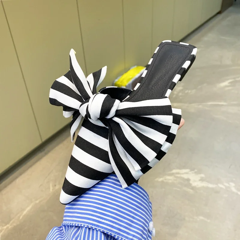 Sandales mules pour femmes à n - Satin Bow Tie avis et prix