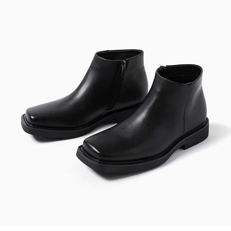 Noir nouvelle mode hommes chau - Men Formal Wear With Boots avis et prix