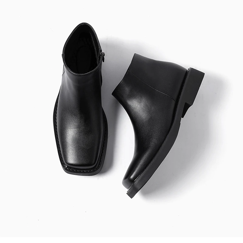 Noir nouvelle mode hommes chau - Men Formal Wear With Boots avis et prix