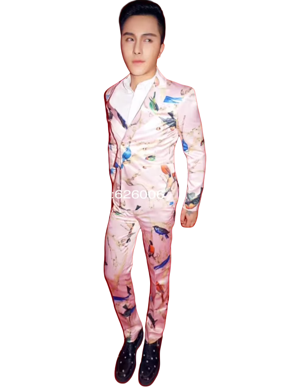 Costumes imprimés d'oiseaux ro - Men Formal Party Wear Dress avis et prix