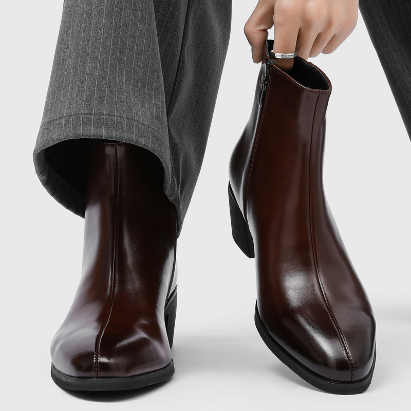 Nouvelles chaussures en cuir v - Men Formal Wear With Boots avis et prix