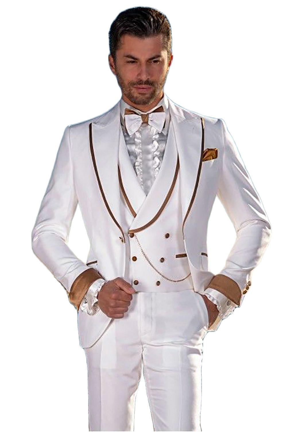 Costume Blanc sur Mesure pour  - Men Formal Party Wear Dress avis et prix