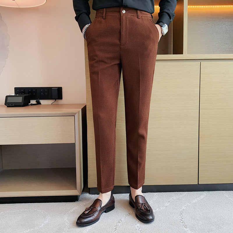 Pantalon gaufré extensible pou - Men'S Formal Attire avis et prix