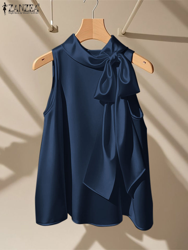 ZANZEA Blouses élégantes noeud - Satin Bow Tie avis et prix