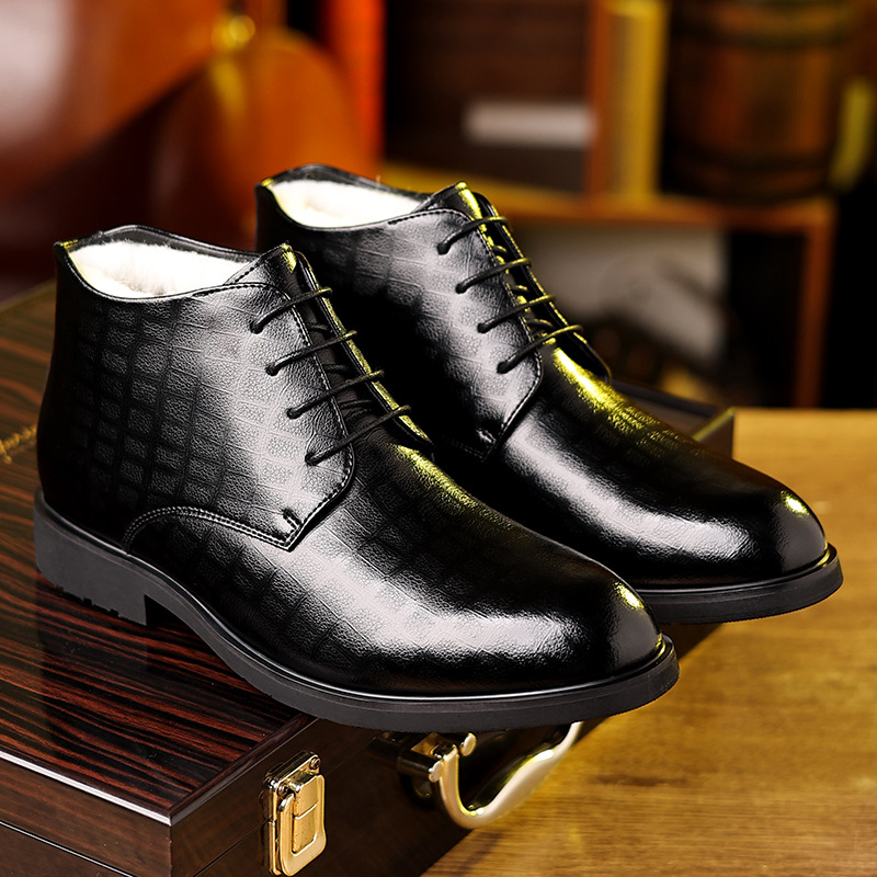 Bottes en cuir de style britan - Men Formal Wear With Boots avis et prix