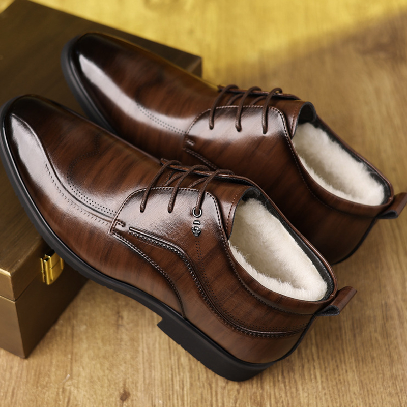 Chaussures en cuir épaissi pou - Men Formal Wear With Boots avis et prix