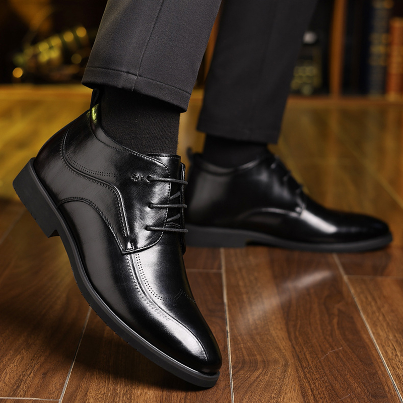 Chaussures en cuir épaissi pou - Men Formal Wear With Boots avis et prix