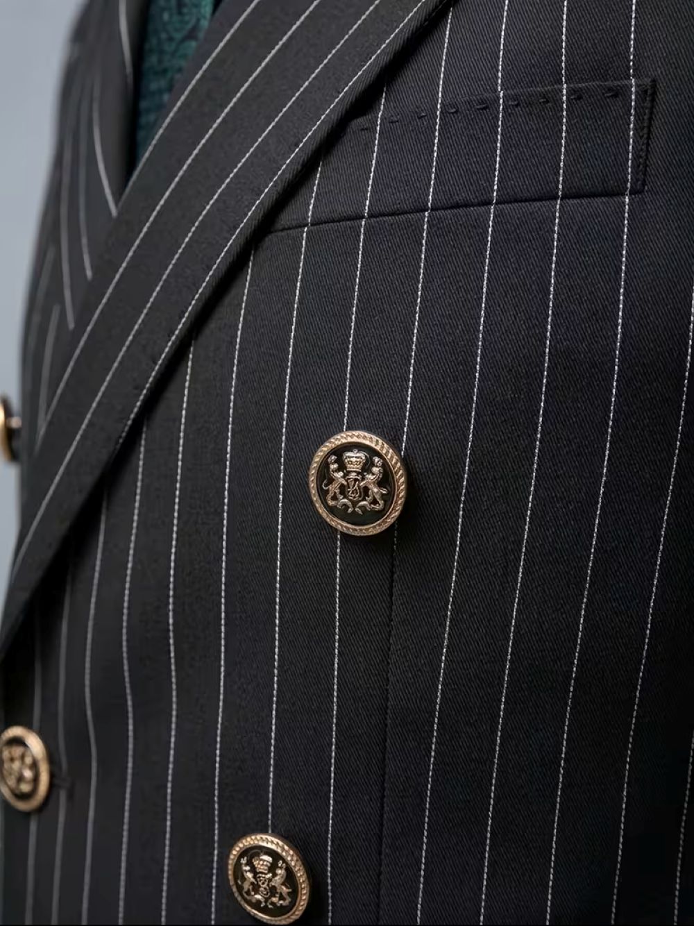   Blazer noir à rayures fines  - Formal Men Party Wear Jacket avis et prix