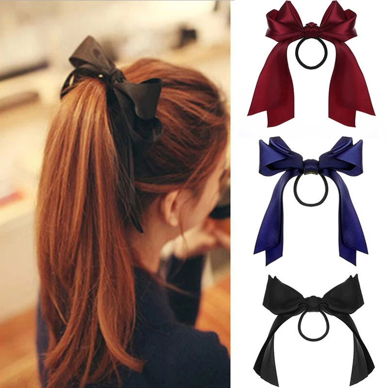Élastique à cheveux en satin à - Satin Bow Tie avis et prix