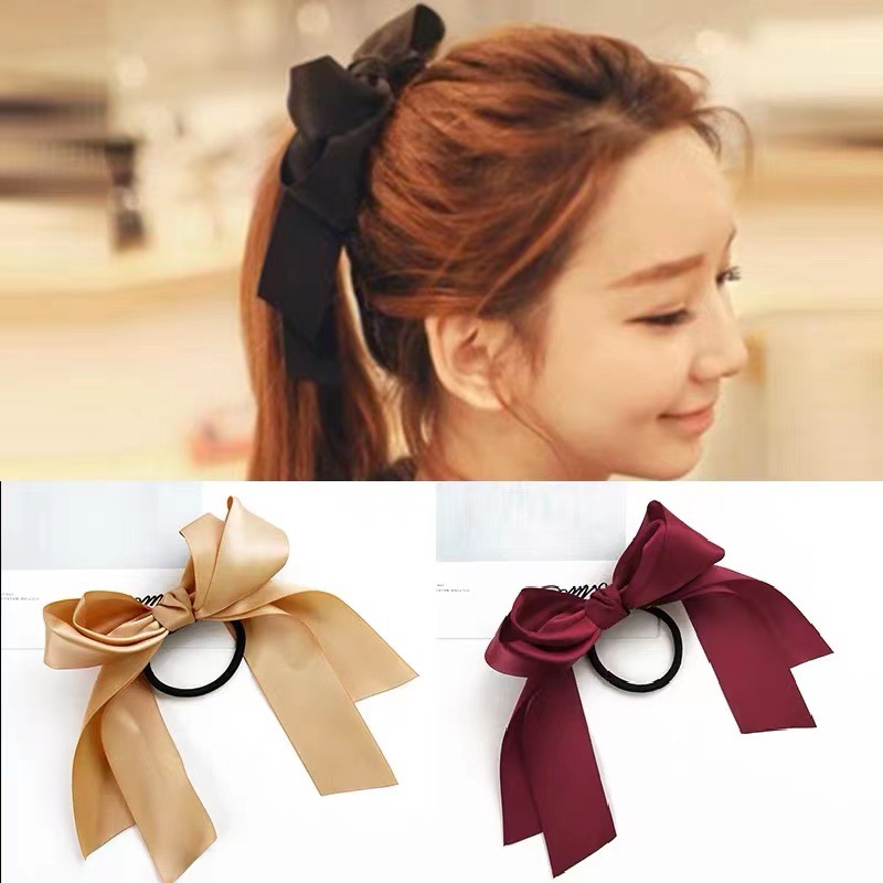 Élastique à cheveux en satin à - Satin Bow Tie avis et prix